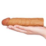 Насадка на член - Pleasure X-Tender Penis Sleeve Add 1" Brown