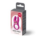 Ерекційне віброкільце з подвійною стимуляцією клітора Fun Factory NŌS PRO Magenta, 2 мотори