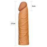 Насадка на член - Pleasure X-Tender Penis Sleeve Add 1" Brown