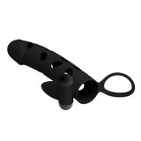 Насадка на член - Pretty Love Penis Sleeve With Ball Strap 5.98" Black Насадка на член - Pretty Love Penis Sleeve With Ball Strap 5.98" Black