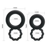 Ерекційні кільця - Ring Set Double - Ring Black, 2 шт.