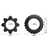 Ерекційні кільця - Ring Flowering Rings Black, 2 шт.