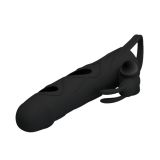 Насадка на член - Pretty Love Penis Sleeve With Ball Strap 5.5" Black