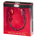 Ерекційне кільце з пробкою - MALESATION Cock - Grip mit Alu - Plug klein