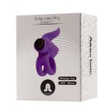 Ерекційне віброкільце Adrien Lastic Bullet Lastic Ring з язичком і щіточкою для стимуляції клітора