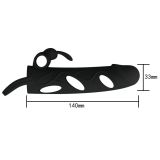Насадка на член - Pretty Love Penis Sleeve With Ball Strap 5.5" Black