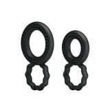 Ерекційні кільця - Ring Set Double - Ring Black, 2 шт.