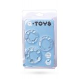 Набір кілець Toyfa A - Toys, силікон, прозорий, Ø 3,5/3/2 см