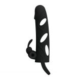 Насадка на член - Pretty Love Penis Sleeve With Ball Strap 5.5" Black