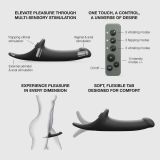 Вибронасадка для страпона с вакуумной стимуляцией Strap-On-Me Multi Orgasm Dildo M Black