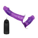 Страпон - Ultra Passionate Harness Dual Vibration purple