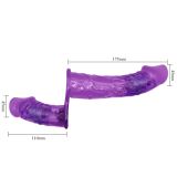 Страпон - Ultra Passionate Harness Dual Vibration purple