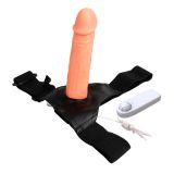 Страпон - Vibrating Strap On Flesh, 190x40 мм