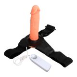 Страпон - Vibrating Strap On Flesh, 190x40 мм