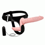 Женский страпон - Ultra Passionate Harness Doble Heads Flesh Vibrating