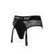 Кружевные трусы для страпона с подвязками для чулок Strap-On-Me DIVA HARNESS - XS