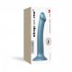 Насадка для страпона Strap-On-Me Mono Density Dildo Blue M, діам. 3,3см, одношаровий силікон, гнучки