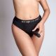 Трусики-бразиліана з фіксацією дилдо Strap-On-Me Harness Lingerie Idole – S – Black, високі