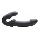 Evoke Rechargeable Vibrating Silicone Strapless Strap On - страпон 24.7х4 см