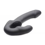 Evoke Rechargeable Vibrating Silicone Strapless Strap On - страпон 24.7х4 см