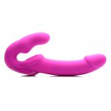 Evoke Rechargeable Vibrating Silicone Strapless Strap On - страпон 24.7х4 см