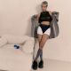 Трусики-бразиліана з фіксацією дилдо Strap-On-Me Harness Lingerie Idole – M – Black, високі