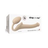 Безремневой страпон Strap-On-Me Flesh S, полностью регулируемый, диаметр 2,7см