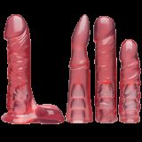 Набір для страпона Doc Johnson Vac-U-Lock Crystal Jellies Set, діаметр 3,8см, 2×4,5см, 5,1 см