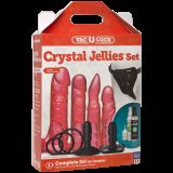 Набір для страпона Doc Johnson Vac-U-Lock Crystal Jellies Set, діаметр 3,8см, 2×4,5см, 5,1 см