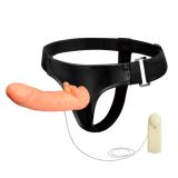 Жіночий страпон - Multi - speed Rotation Harness Flesh, 18 см