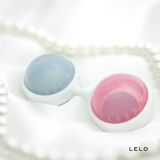 Lelo Luna Beads Mini - вагинальные шарики, 3 см (розовый с голубым)