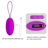 Віброяйце - Pretty Love Jacqueline Vibrating Egg Purple