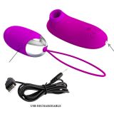 Віброяйце та кліторальний стимулятор - Pretty Love Orthus Multifunctional 2 in 1 Vibrator Purple