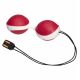 Вагінальні кульки - Vibratissimo DuoBalls Charger, фіолетовий/білий