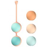 Вагинальные шарики Liebe Kewos — Peach/Mint, 5 шариков в комплекте, 15, 25, 35, 45 и 55 г
