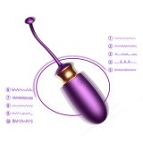 Віброяйце - Vibrating Silicone Love Egg Purple, USB, 10 Function, Heating, Voice Control
