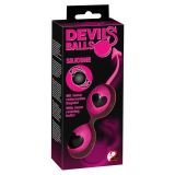 Вагінальні кульки - Devils Balls black/pink