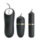 Віброяйце з вібропулею - Pretty Love Electric Stimulation Double Vibro-Bullets Black