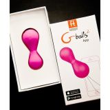 Смарт вагинальные шарики Gvibe Gballs 2 App 8 на 3 см (розовые)