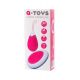 Віброяйце Toyfa A - Toys з пультом ДУ, силікон, рожево-білий, 12 см