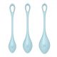 Набір йоні намистин Satisfyer Yoni Power 2 Light Blue, диаметр 2-2,5-3см, вес 22-44-73гр