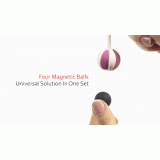Gvibe Geisha balls Magnetic - Мощный магнитный тренажер Кегеля, 2х27 г, 2х15 г (розовый с черным)