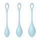 Набір йоні намистин Satisfyer Yoni Power 2 Light Blue, диаметр 2-2,5-3см, вес 22-44-73гр