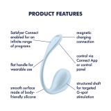 Смарт-виброяйцо Satisfyer Smooth Petal Connect App Light Blue