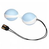 Вагинальные шарики - Vibratissimo DuoBalls Charger, голубой/белый