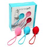Вагінальні кульки Satisfyer Strengthening Balls (3шт), діаметр 3,8см, маса 62-82-98г, монолітні