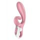 Смартвібратор-кролик Satisfyer Hug Me Pink, 2 мотори, діаметр 4,2см, широка кліторальна частина