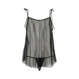 Сорочка прозора бебі дол Passion MELANIA CHEMISE S/M black (м'яте паковання!!!)