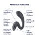 Вагінально-кліторальний вібратор Satisfyer G for Goddess 3 Dark Grey, 2 мотори
