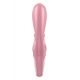 Смартвібратор-кролик Satisfyer Hug Me Pink, 2 мотори, діаметр 4,2см, широка кліторальна частина